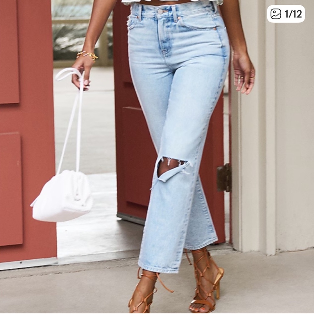 Express Blue Ankle & Cropped Jeans